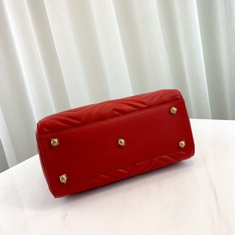 Replica Gucci Gg Marmont Small Matelasse Top Handle Bag 448054