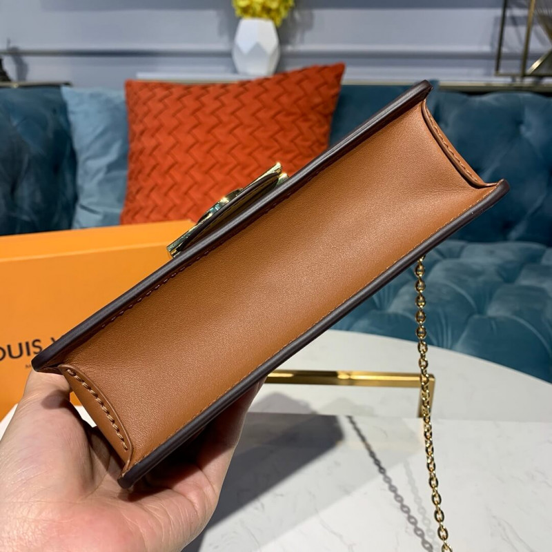 Replica Louis Vuitton Monogram Reverse Canvas Dauphine Chain Wallet M68746