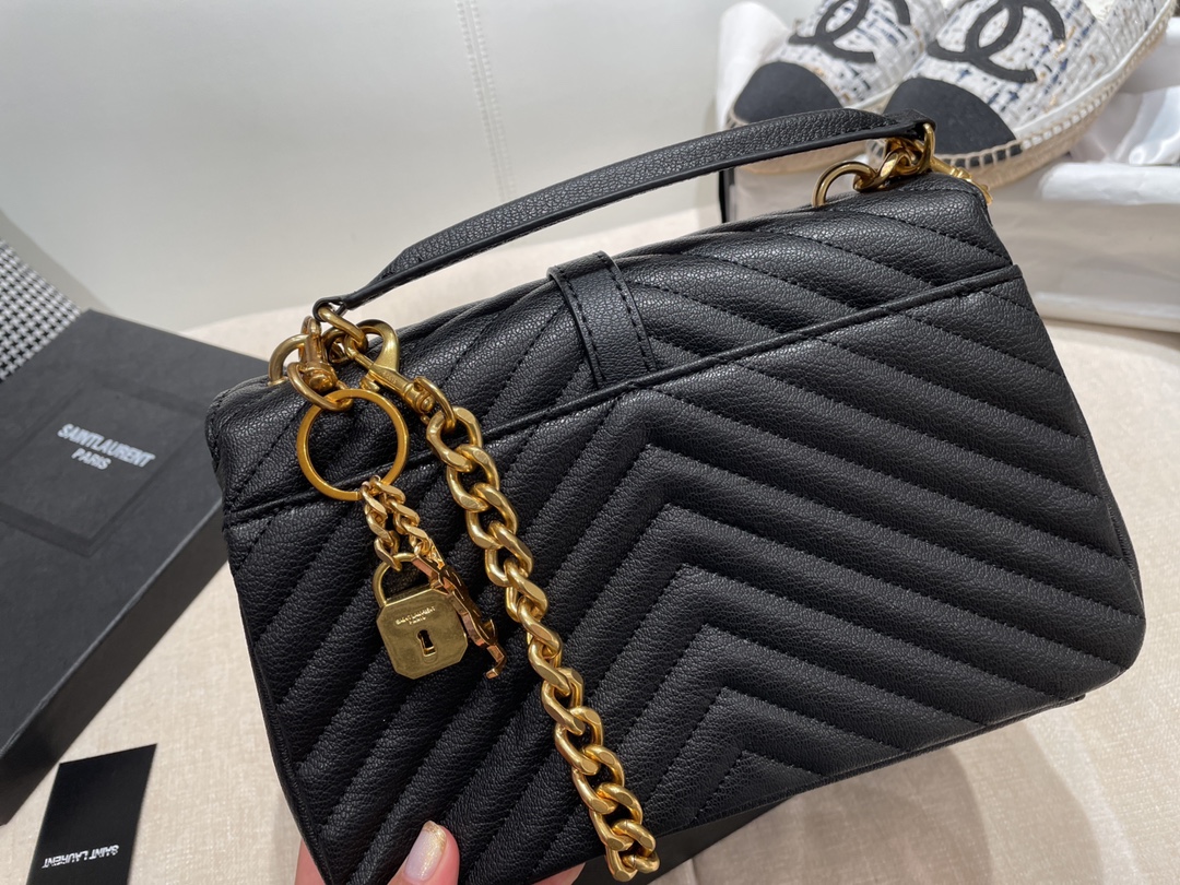 Replica Ysl Envelope Medium Bag In Mix Embossed Leather-Gold