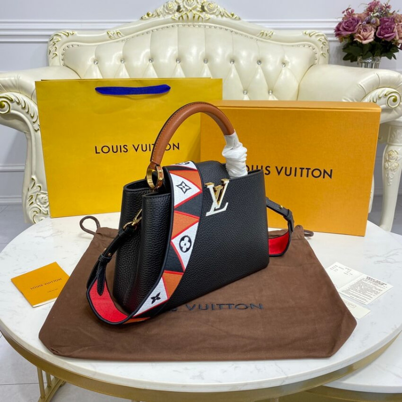 Replica Louis Vuitton Capucines Bb M59061 Noir/Rouge