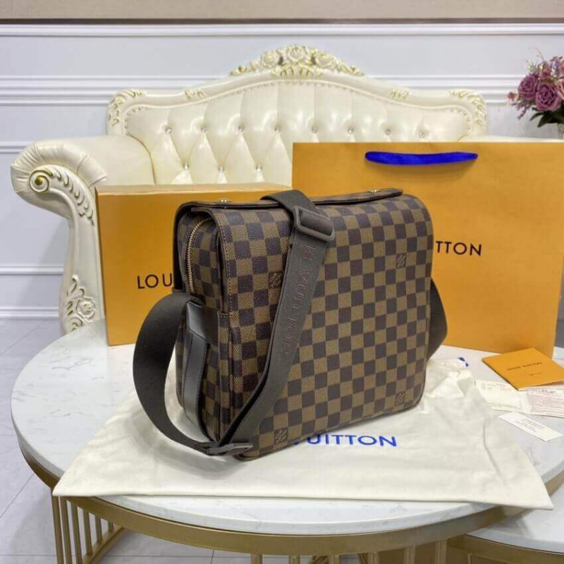 Replica Louis Vuitton Damier Ebene Naviglio Messenger Bag N45255