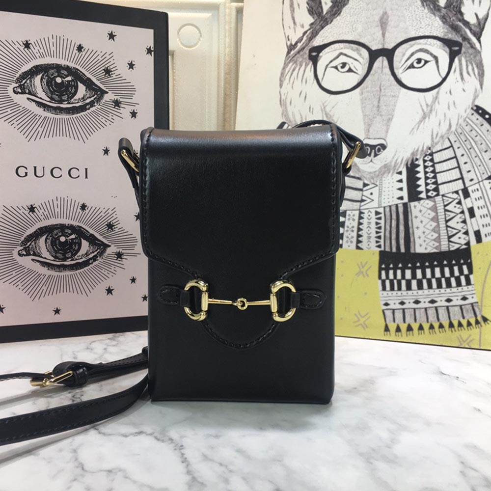 Replica Gucci Horsebit 1955 Mini Bag 625615 Blk/Red/Brown