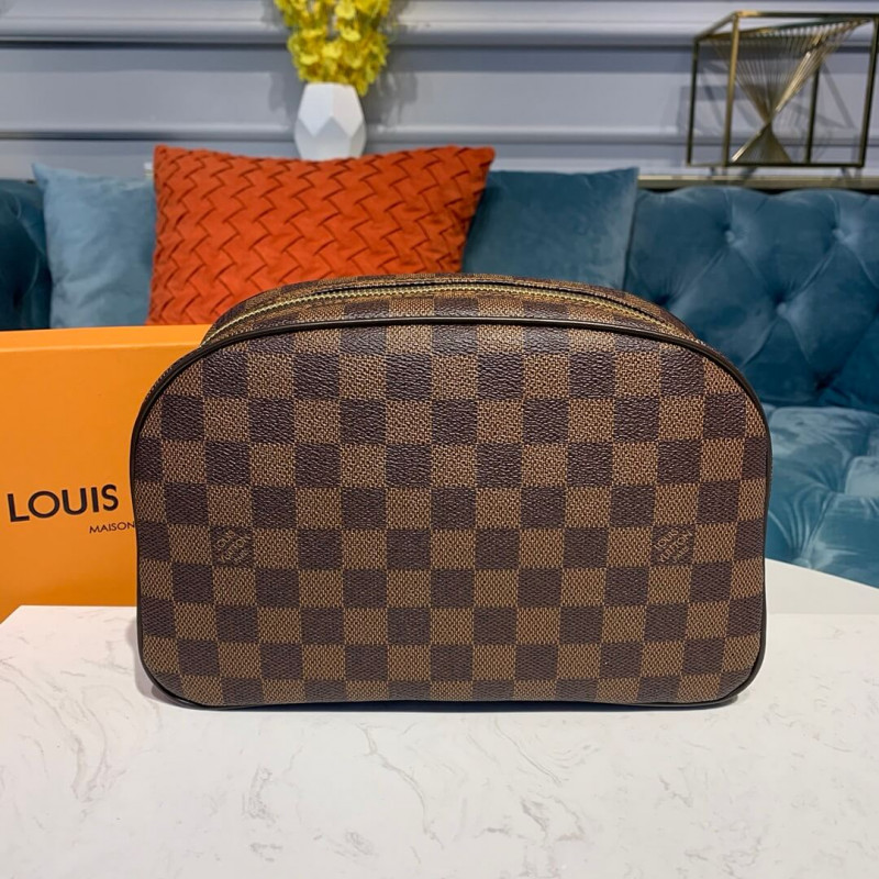 Replica Louis Vuitton Damier Ebene Canvas Toiletry Bag 25 N47624