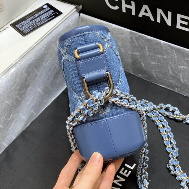 Replica Chanel Gabrielle Small Hobo Bag Denim Calfskin A91810