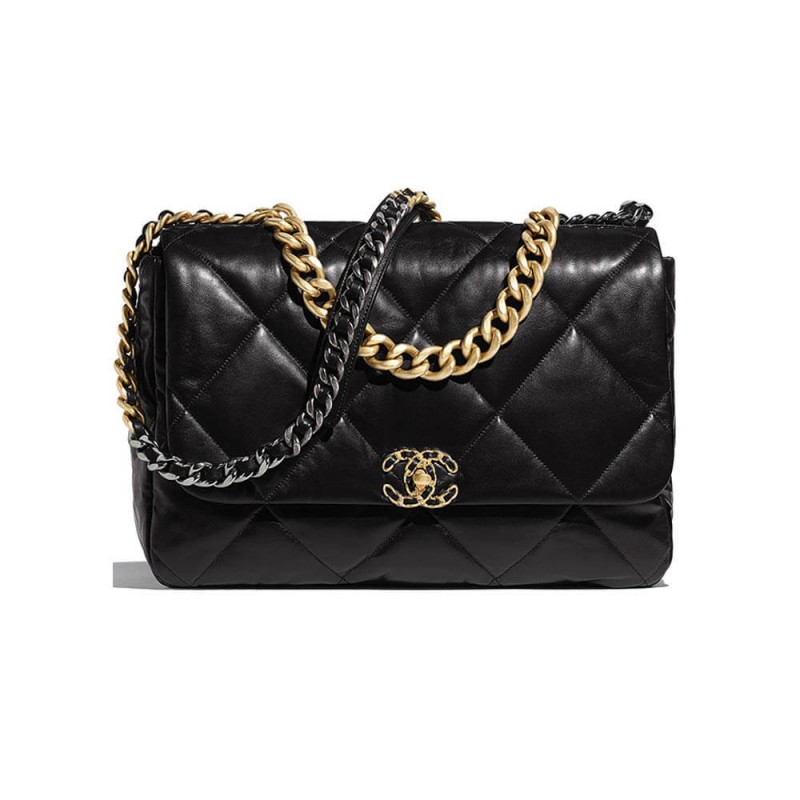 Replica Chanel 19 Large Lambskin Flap Bag As1161