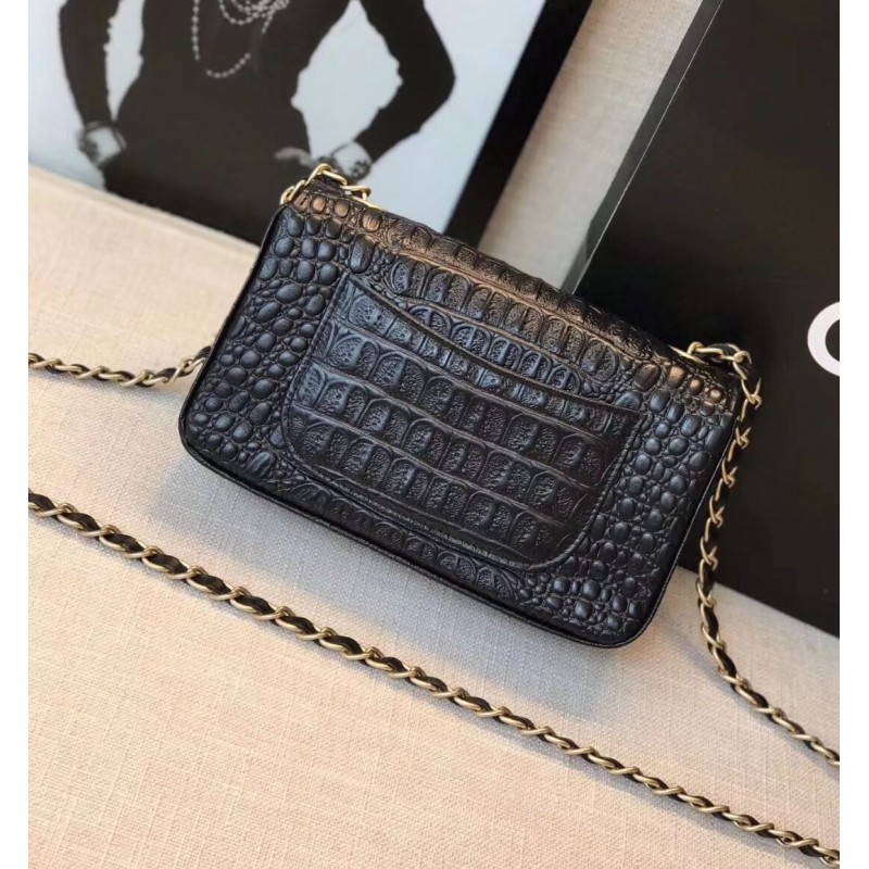 Replica Chanel Alligator Flap Classic Bag 1116