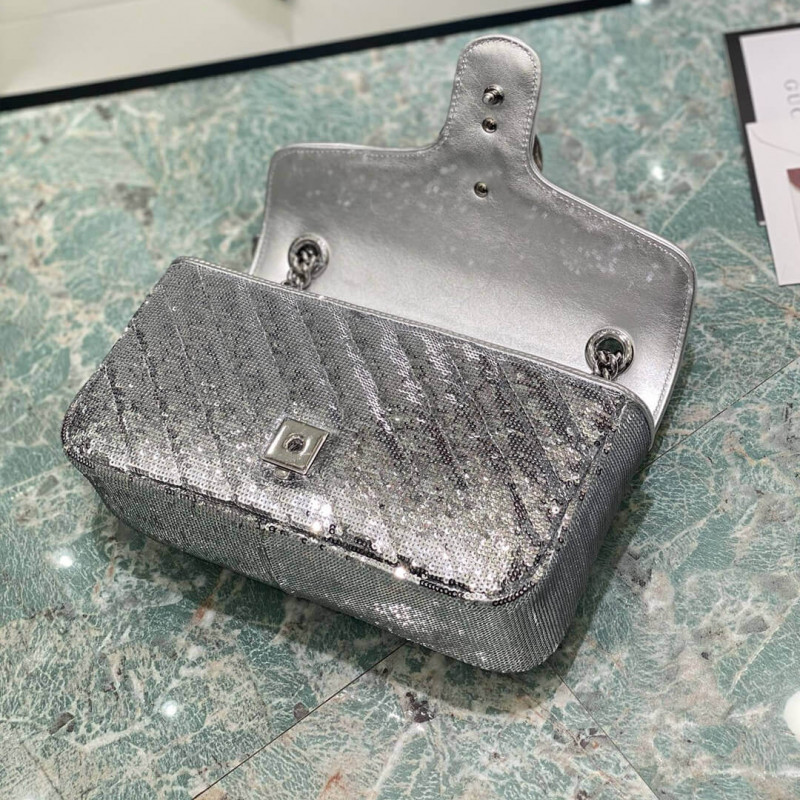 Replica Gucci Gg Marmont Small Sequin Shoulder Bag 443497