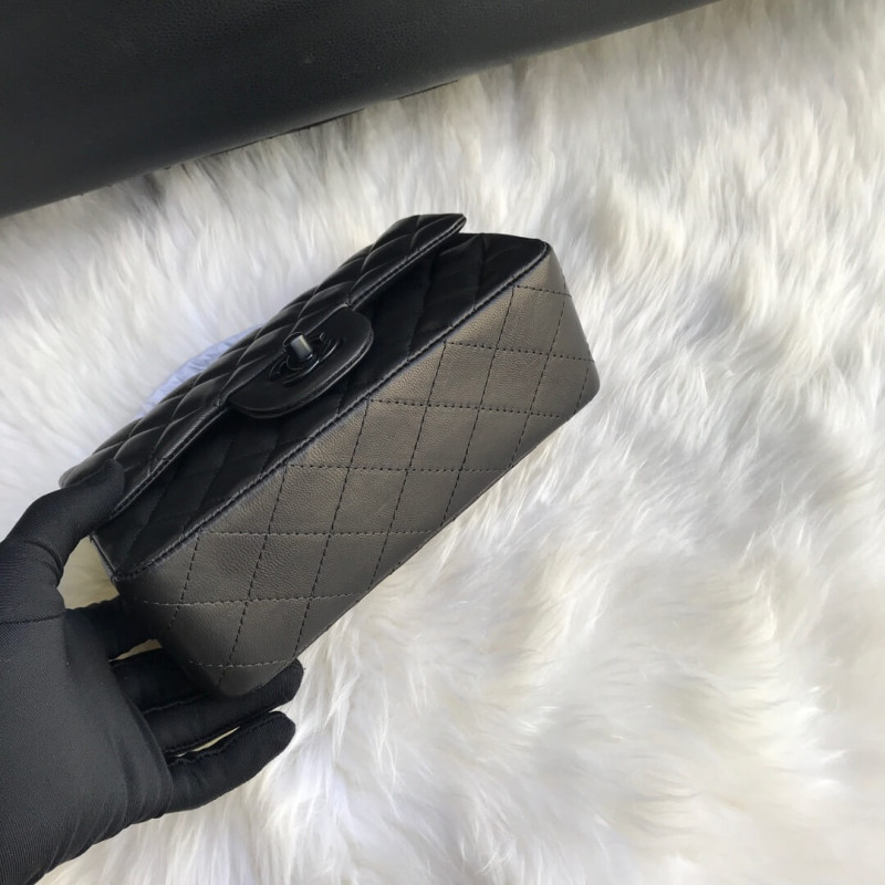Replica Chanel Lambskin 20Cm Classic Flap Bag 1116 Black