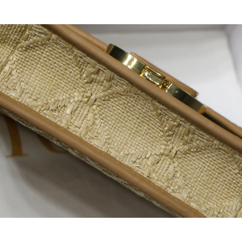 Replica Christian Dior 30 Montaigne Bag Natural Cannage Raffia M9203