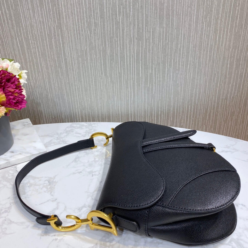 Replica Christian Dior Saddle Bag In Grained Calfskin M0446