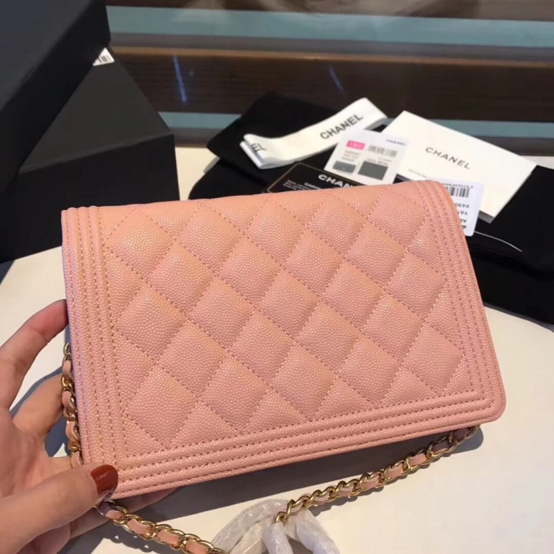 Replica Chanel Quilted Caviar Leboy Woc Chain Bag 80287
