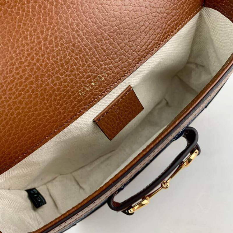 Replica Gucci Horsebit 1955 Denim Mini Bag 658574