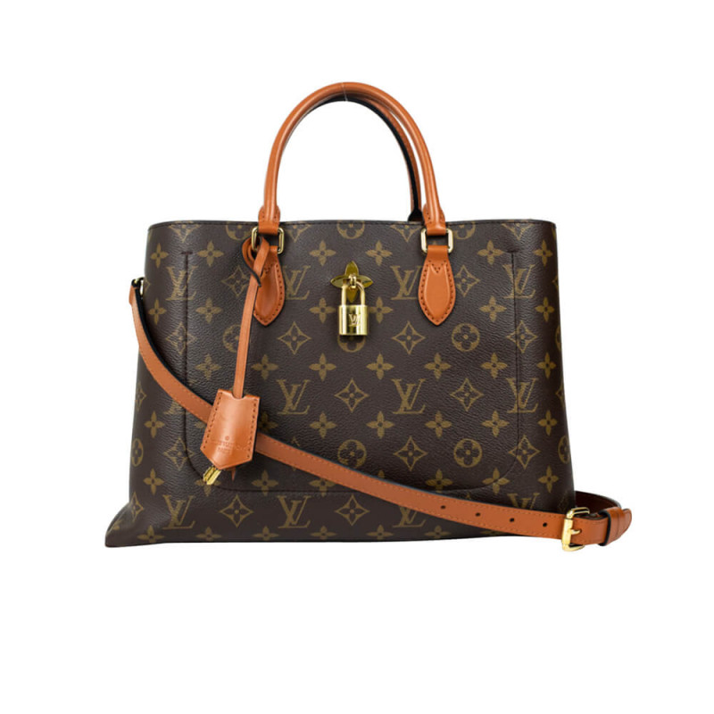 Replica Louis Vuitton Monogram Canvas Flower Tote M43770 Caramel