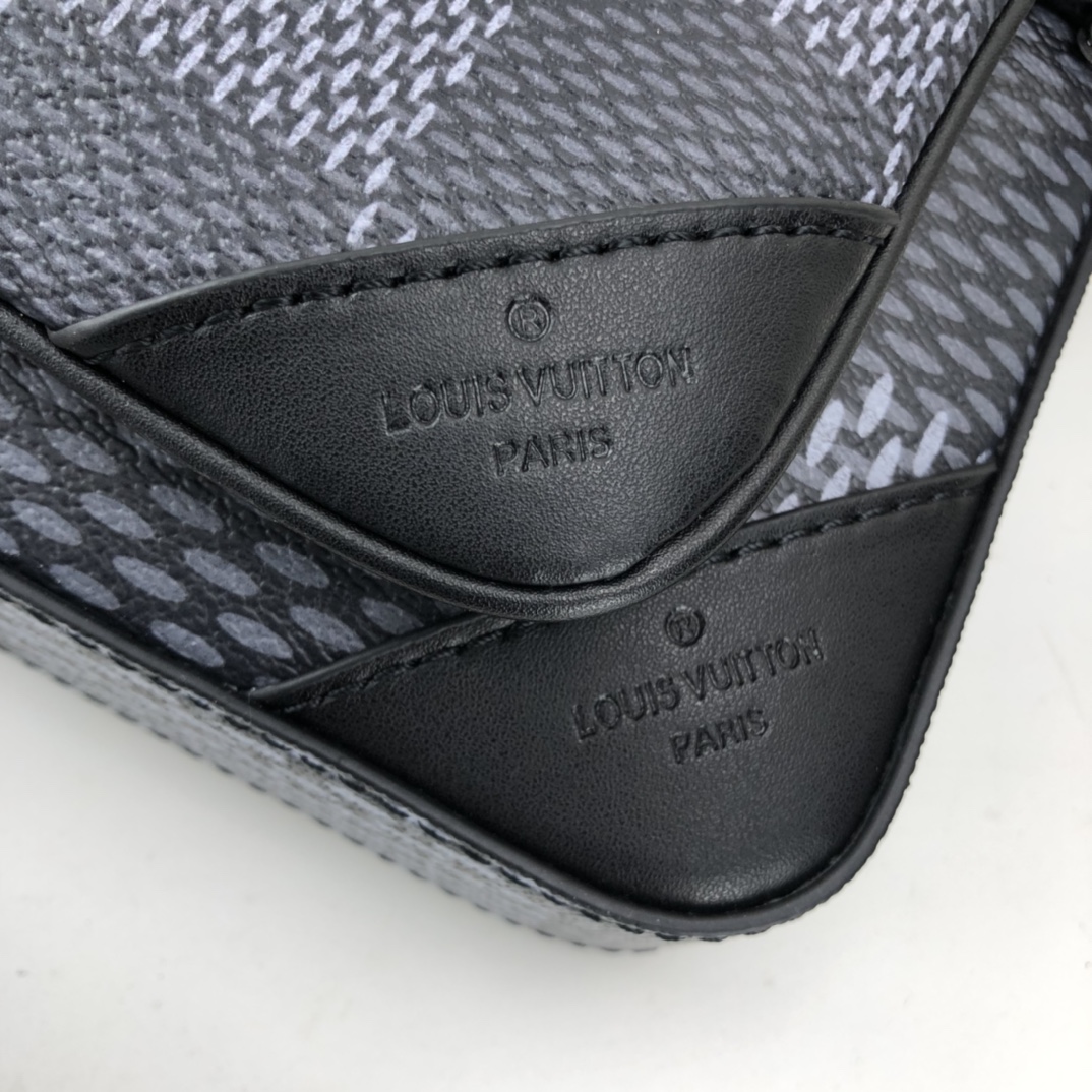 Replica Louis Vuitton Trio Messenger N50017 Black/Grey