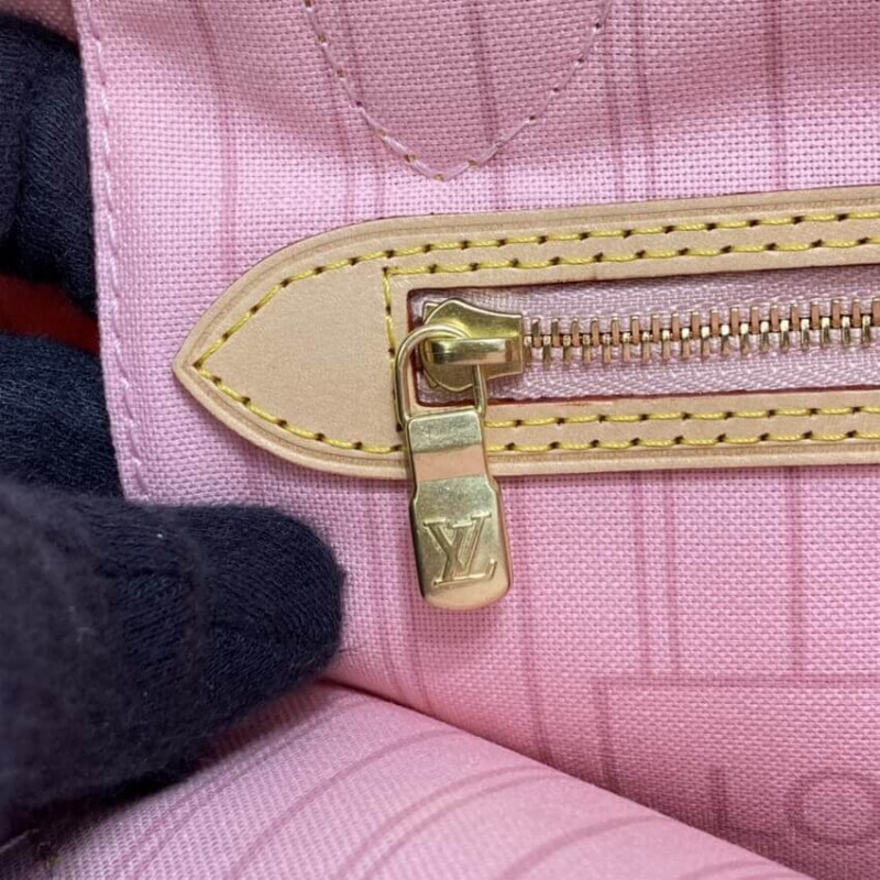 Replica Louis Vuitton Damier Azur Neverfull Pm N41362 Pink