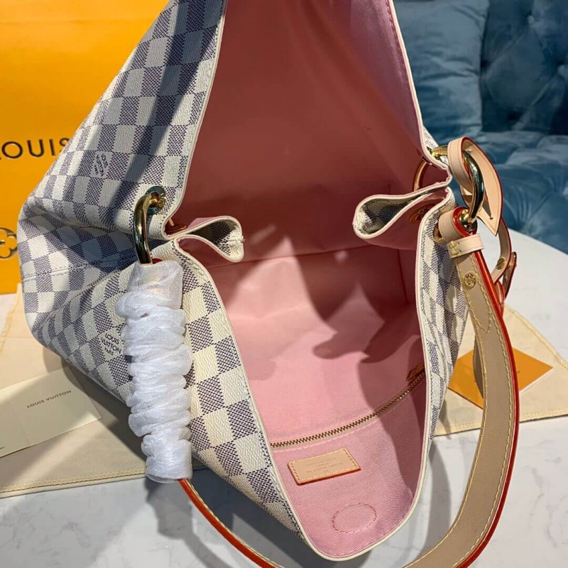 Replica Louis Vuitton Damier Azur Canvas Graceful Mm N42233