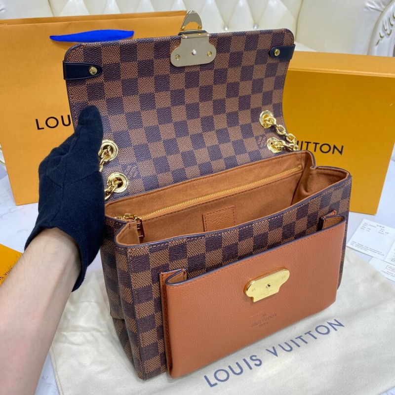 Replica Louis Vuitton Damier Ebene Canvas Vavin Pm N40110 Caramel