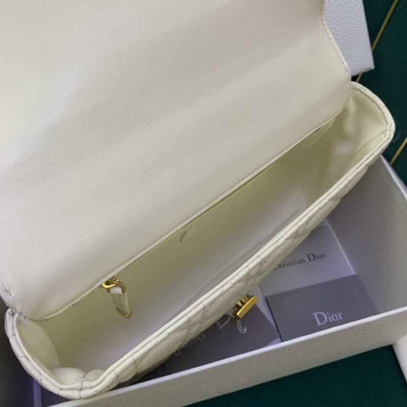 Replica Christian Dior Medium Caro Bag Warm Taupe Supple Cannage Calfskin M9242