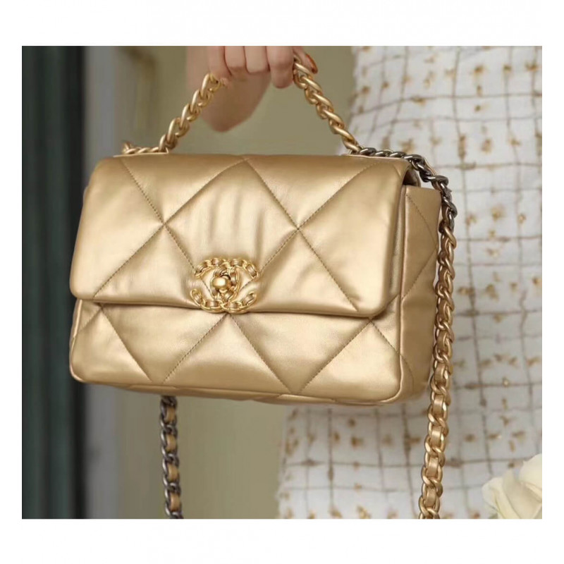 Replica Chanel 19 Flap Bag As1160 Gold