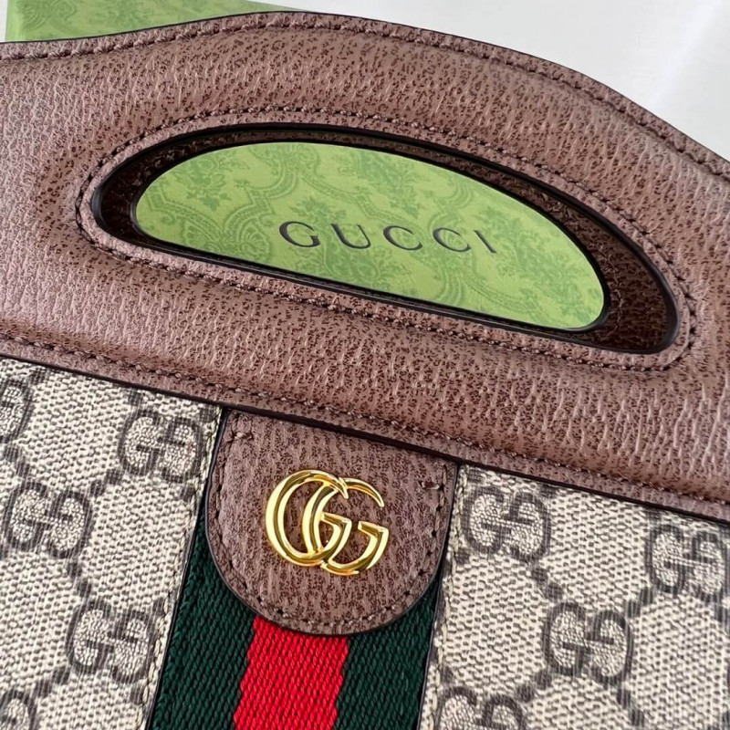 Replica Gucci Ophidia Small Tote With Web 693724 Brown