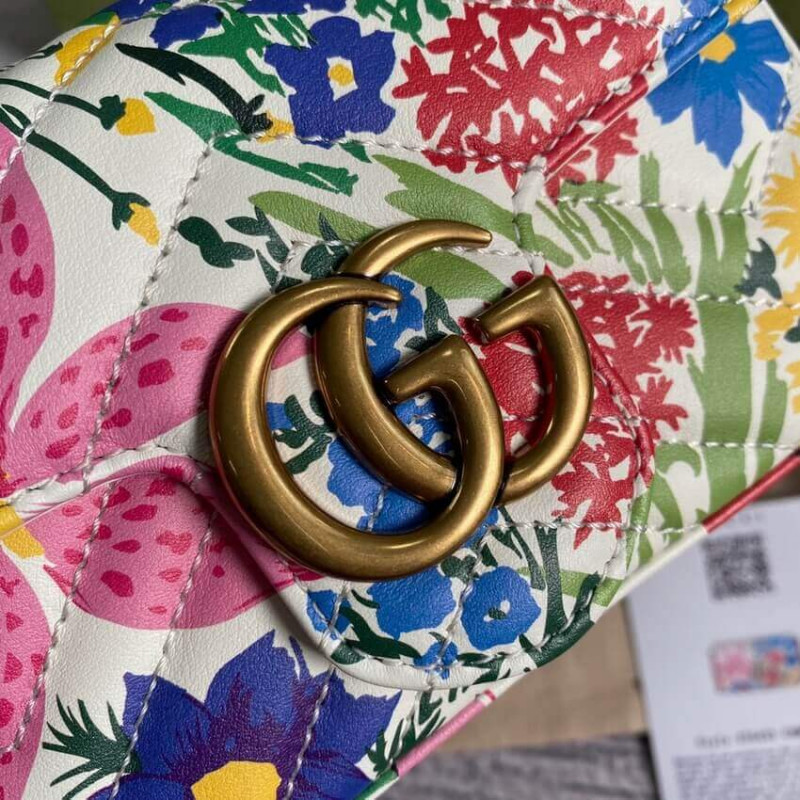 Replica Gucci Ken Scott Print Gg Marmont Super Mini Bag 476433