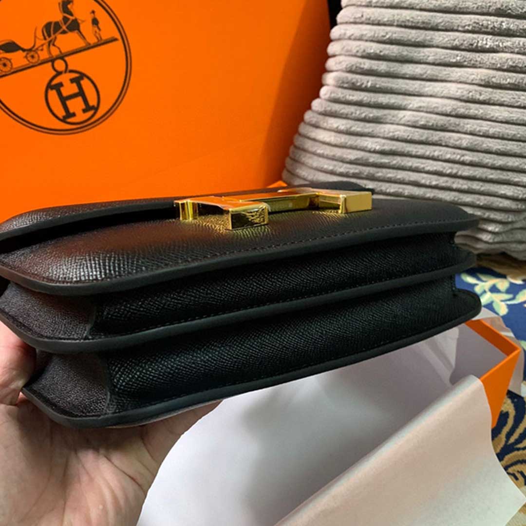 Replica Hermes Aaa-Constance Handbag 24Cm 19Cm Black/White/Pink