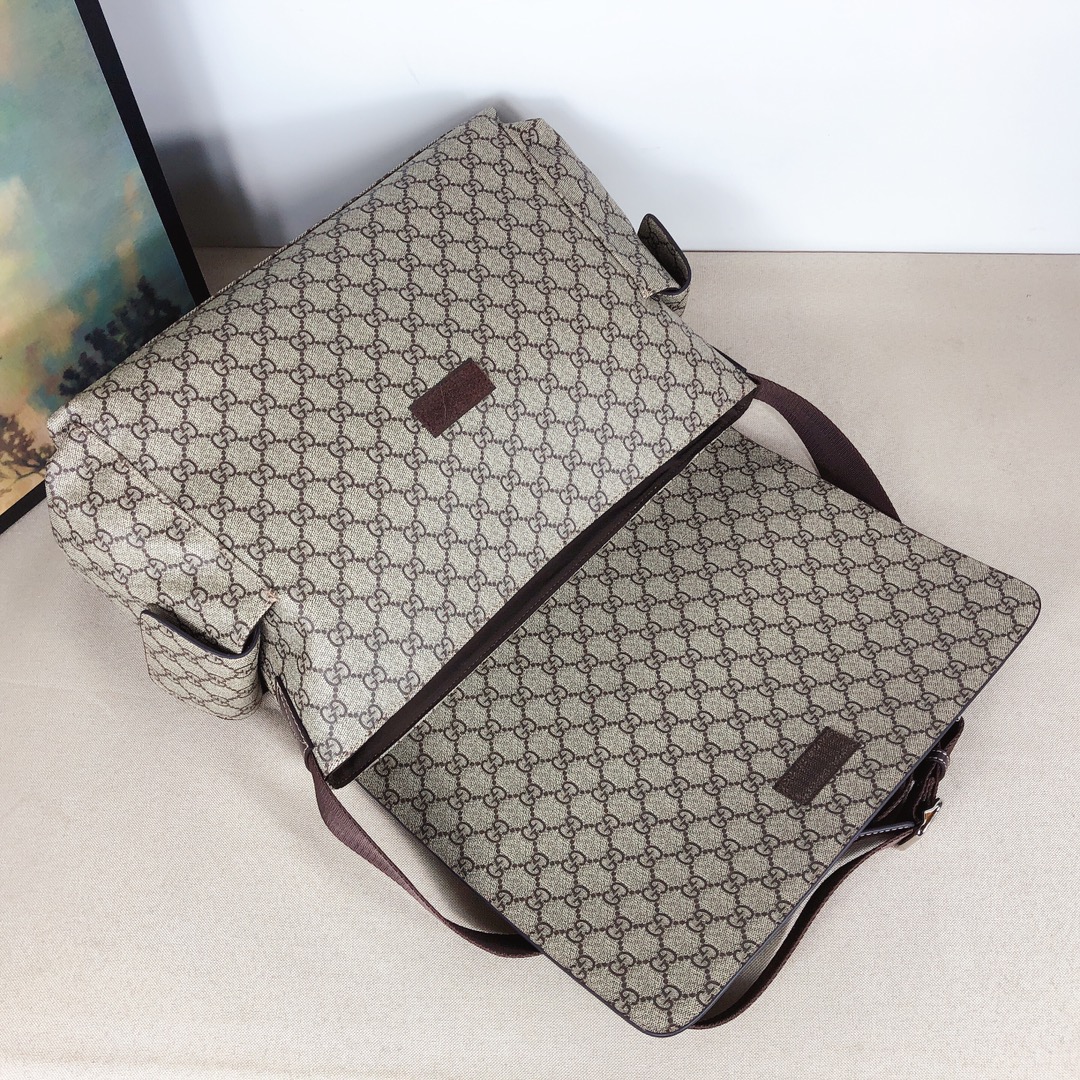 Replica Gucci Gg Plus Diaper Bag Black/Grey 211131
