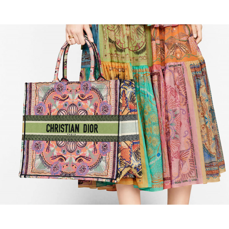 Replica Dior Book Tote Multicolor In Lights Embroidery M1286