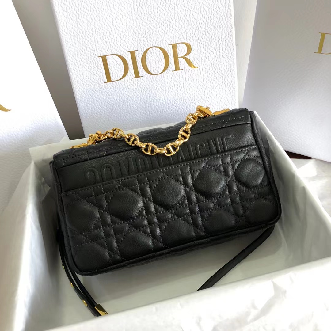 Replica Dior Large Caro Bag In Supple Cannage Calfskin M9243