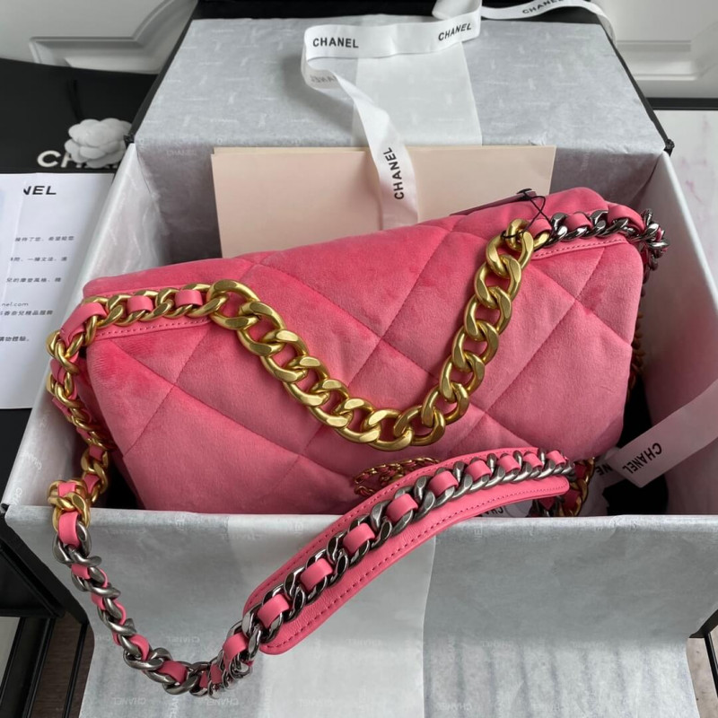 Replica Chanel 19 Large Velvet Flap Bag As1161