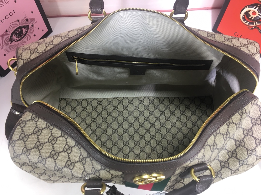 Replica Gucci Ophidia Medium Carry-On Duffle Beige/Black