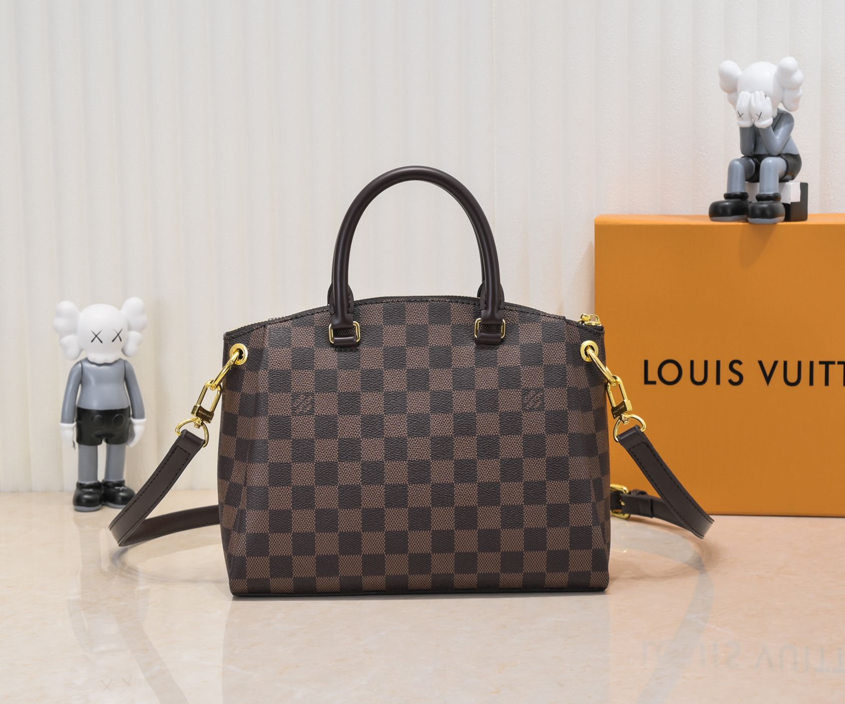 Replica Louis Vuitton Brown Damier Boetie Pm/Mm