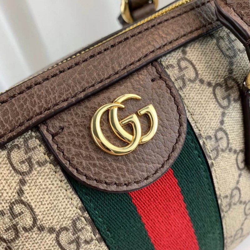 Replica Gucci Ophidia Gg Medium Top Handle Bag 524532 Coffee