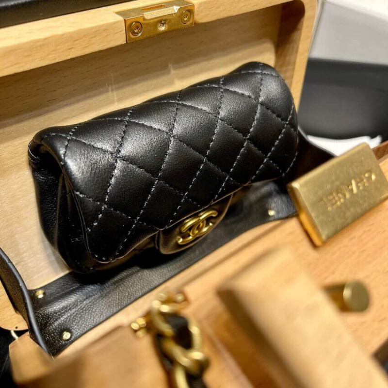 Replica Chanel Vanity Case Beech Wood As2926 Beige Black