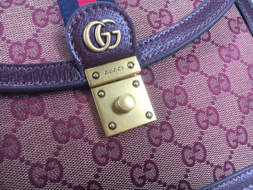 Replica Gucci Ophidia Small Top Handle Bag With Web 651055