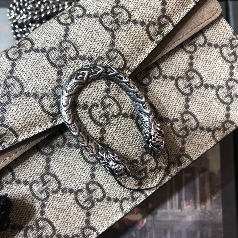 Replica Gucci Dionysus Leather Canvas Super Mini Bag