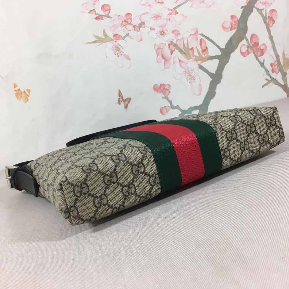 Replica Gucci Shoulder Crossbody Bag Black/Grey 387111