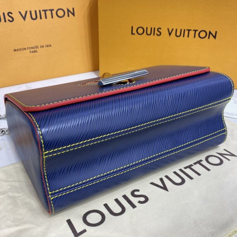 Replica Louis Vuitton Epi Leather Twist Mm M50282 Navy Blue/Red