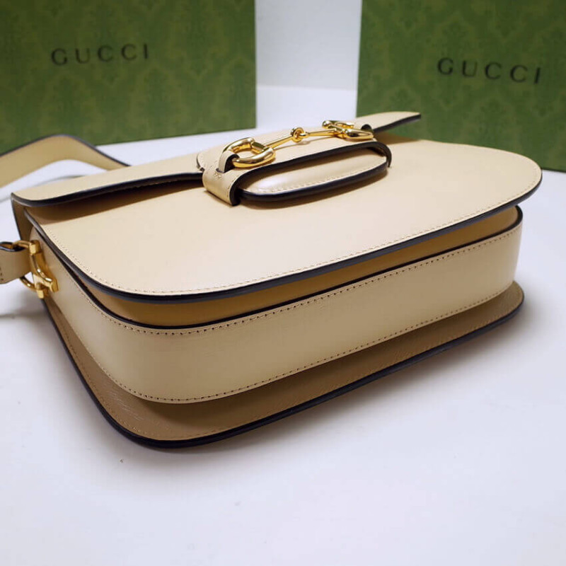 Replica Gucci 1955 Horsebit Leather Shoulder Bag 602204
