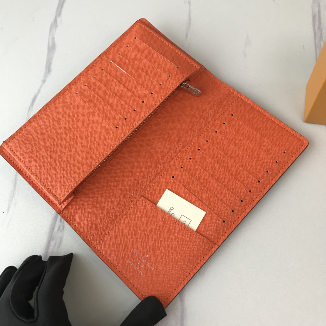 Replica Louis Vuitton Brazza Wallet N40415 White/Blue/Orange