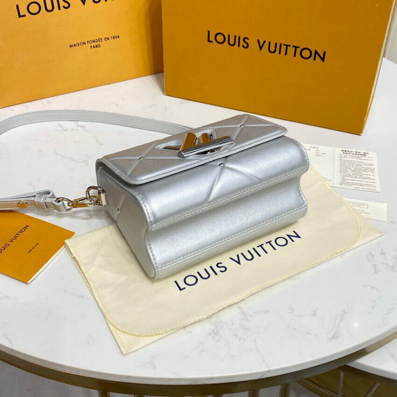 Replica Louis Vuitton Sheepskin Leather Twist Pm M59031 Argent