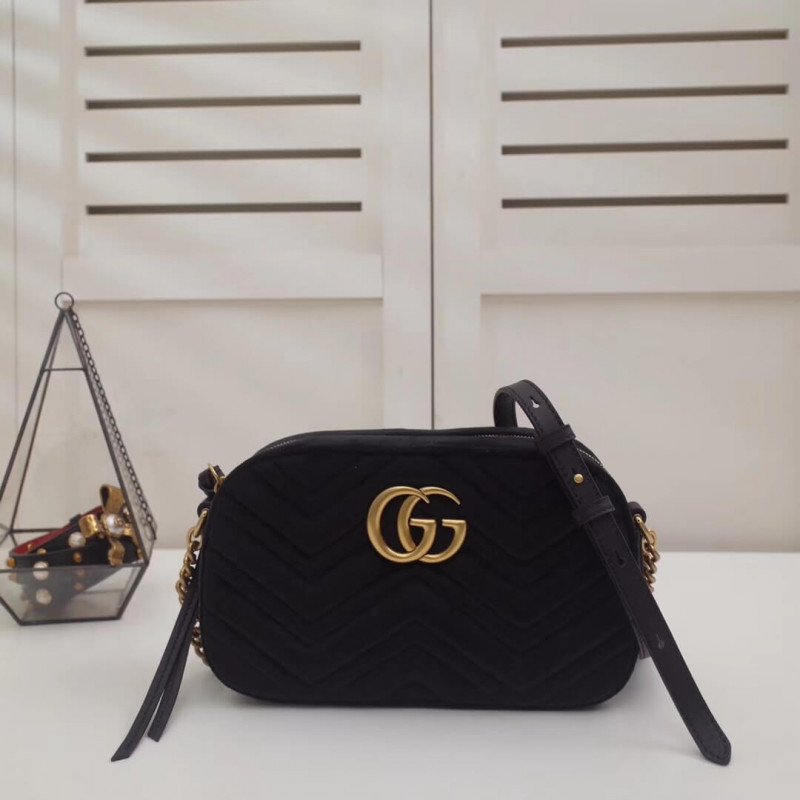 Replica Gucci Gg Marmont Velvet Small Shoulder Bag 447632