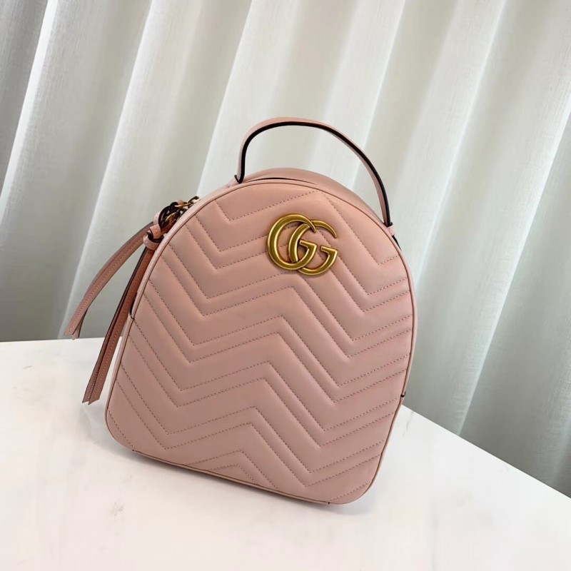 Replica Gucci Gg Marmont Quilted Leather Backpack 476671