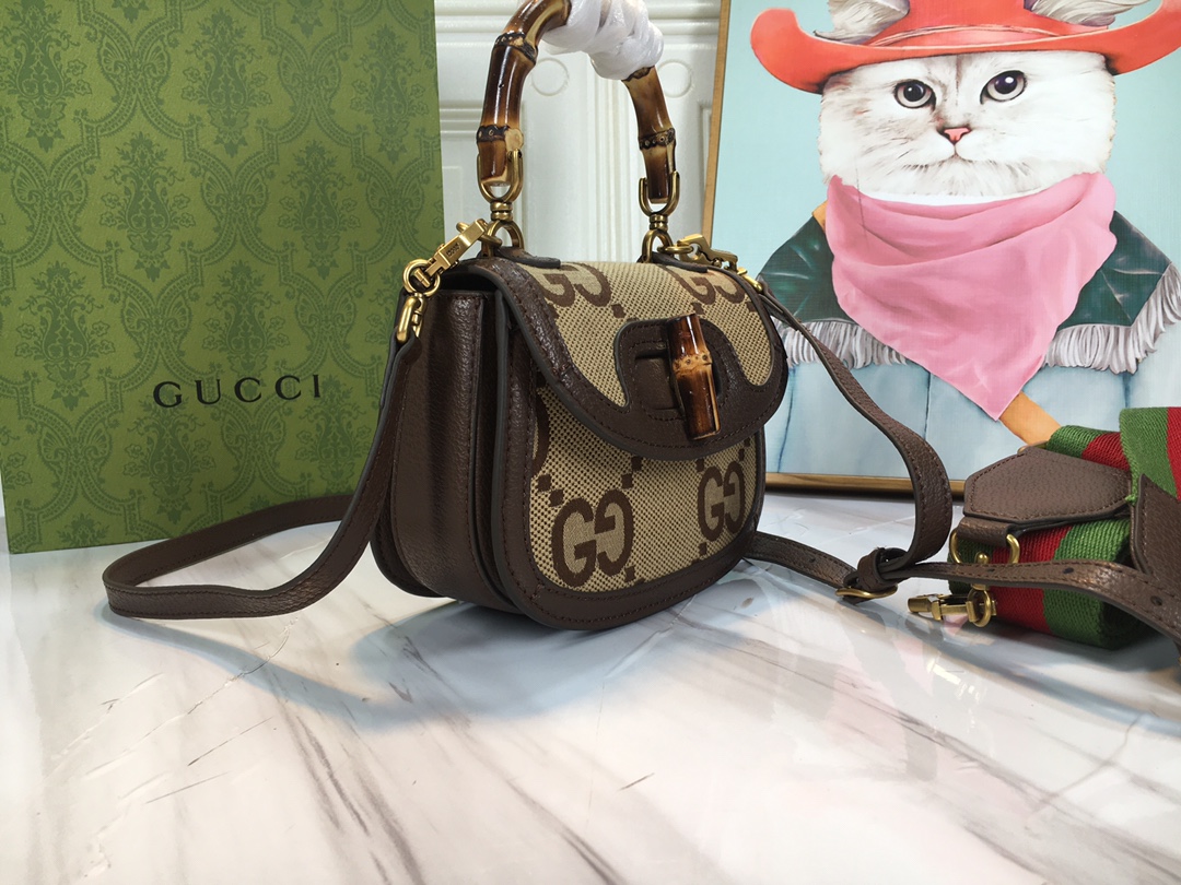 Replica Gucci Double G Bamboo 1947 Mini Top Handle Bag