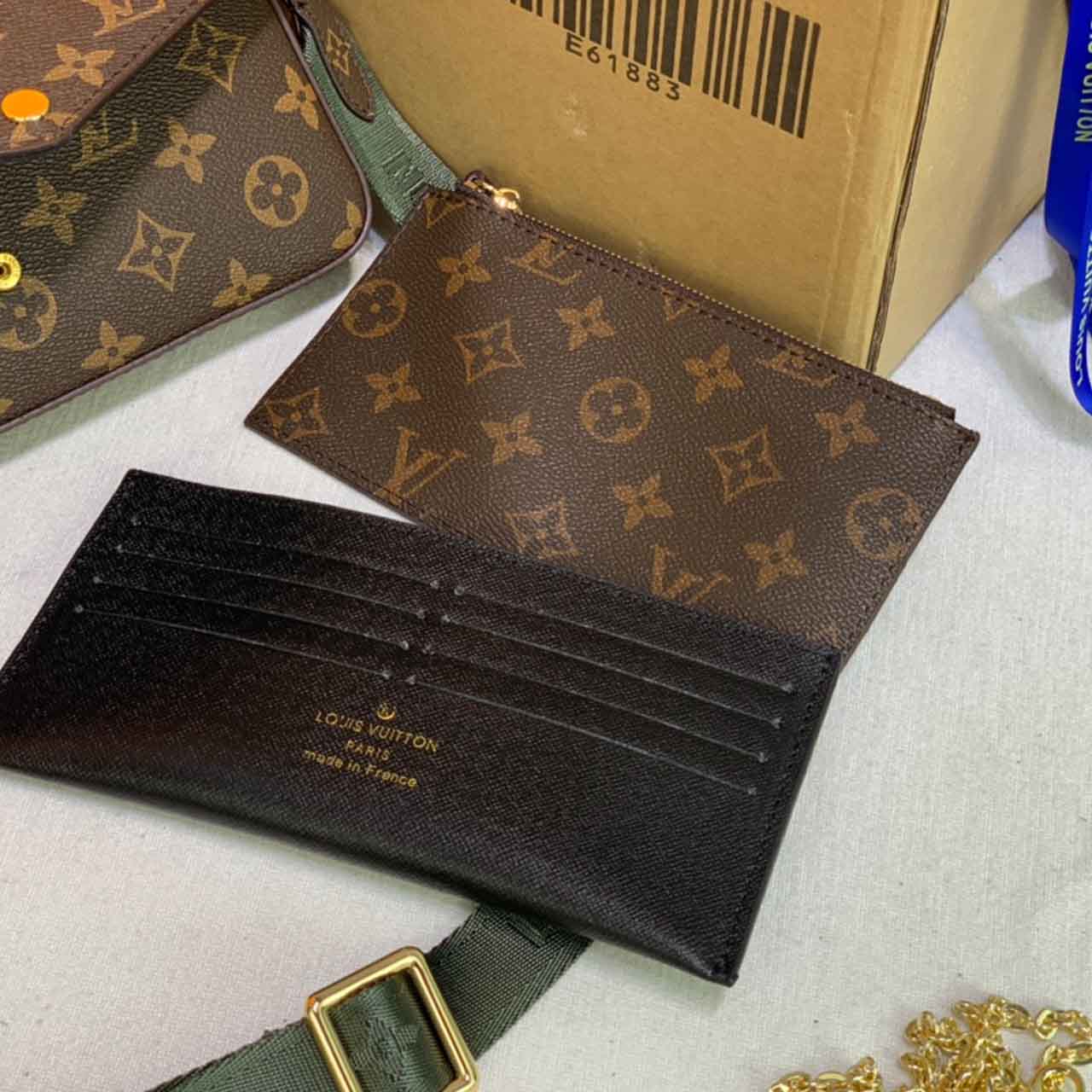 Replica Louis Vuitton Felicie Strap   Go M80091 Green/Pink