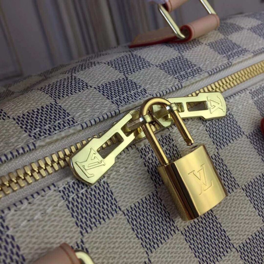 Replica Louis Vuitton Damier Azur Canvas Speedy Bandouliere 35 N41372