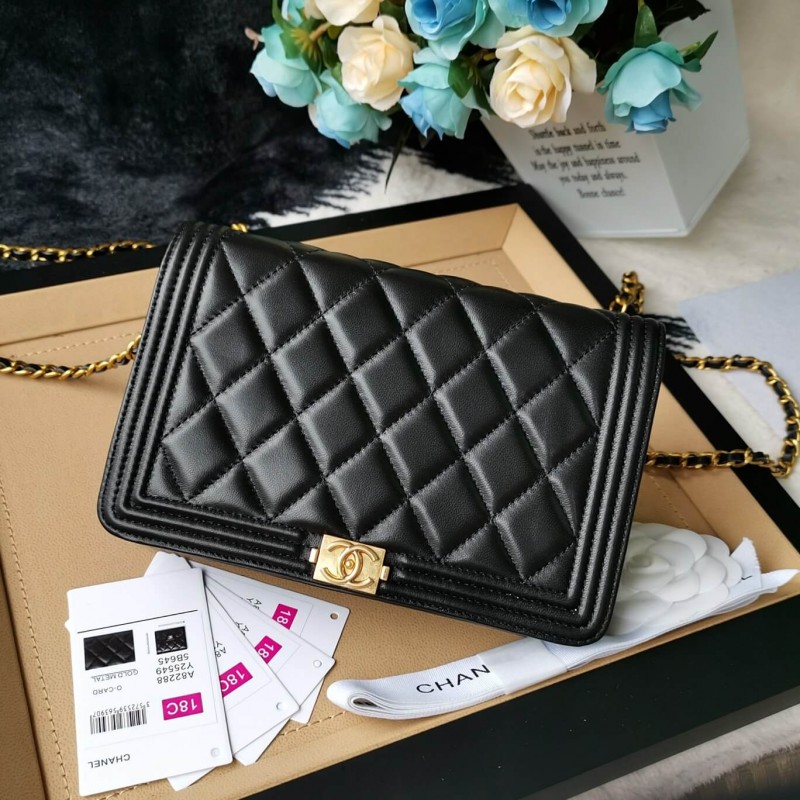 Replica Chanel Lambskin Leboy Woc Chain Bag 80287