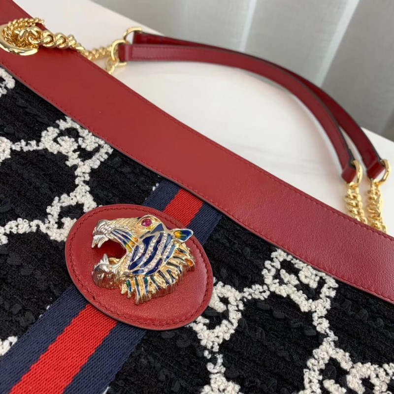 Replica Gucci Rajah Gg Tweed Large Tote 537219