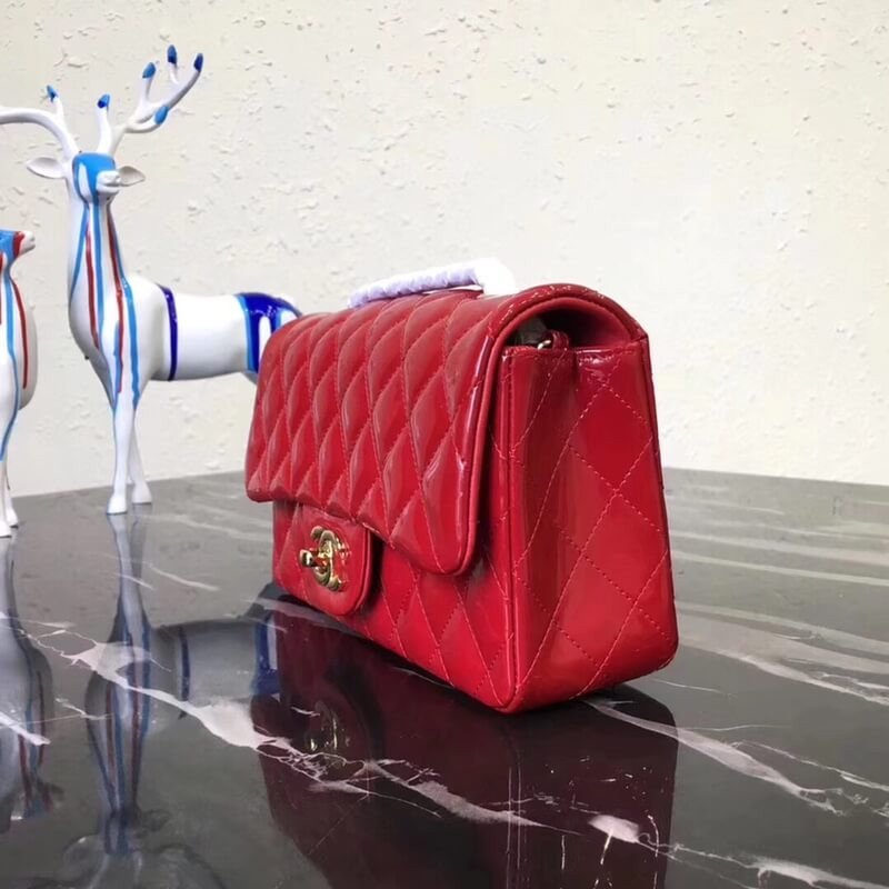 Replica Chanel Pantent Leather 20Cm Classic Flap Bag 1116