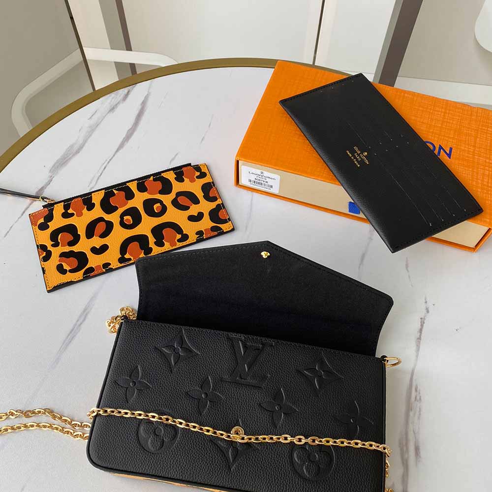 Replica Louis Vuitton Aaa-Leopard Felicie Pochette M64065